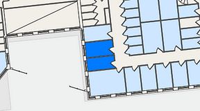 
							Planritning för QuickOffice Kista, 2 privata rum, 18 m²