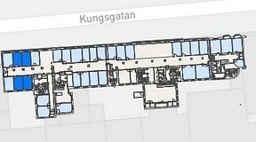 
							Planritning för Convendum Kungsgatan 9, 4 privata rum, 60 m²
