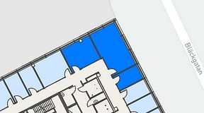 
							Planritning för Spaces Hyllie Vista, 3 privata rum, 55 m²