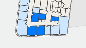 Planritning för United Spaces Nordenskiöldsgatan 24, 5 privata rum, 52 m²