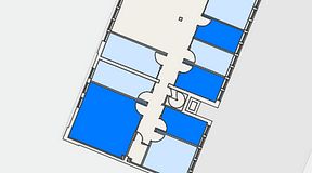 
							Planritning för C/O Tyresö, 4 privata rum, 56 m²