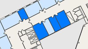 
							Planritning för Convendum Spårvagnshallarna, 4 privata rum, 61 m²