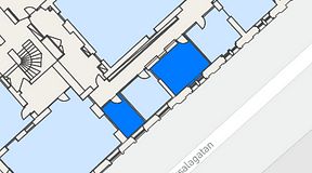 
							Planritning för United Spaces Uppsala, 2 privata rum, 24 m²