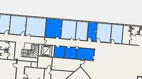 
							Planritning för Spaces Helsingborg Väla, 5 privata rum, 51 m²