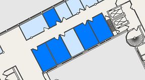 
							Planritning för Convendum Spårvagnshallarna, 5 privata rum, 83 m²