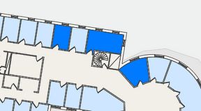 Planritning för Regus Alvik, 3 privata rum, 42 m²