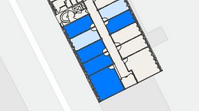 
							Planritning för Convendum Vegagatan 14, 5 privata rum, 113 m²