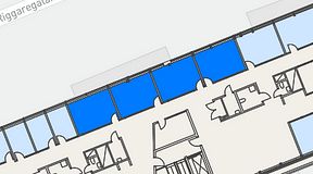 
							Planritning för Workopolis, 4 privata rum, 64 m²