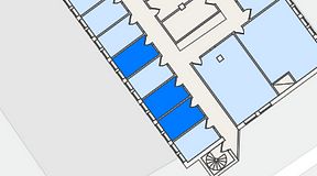 
							Planritning för THE WORKS Slakthusområdet, 3 privata rum, 27 m²