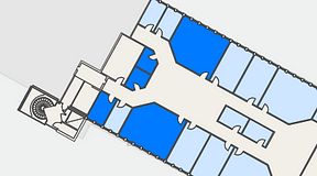 
							Planritning för Växthuset Stensjögatan, 5 privata rum, 97 m²