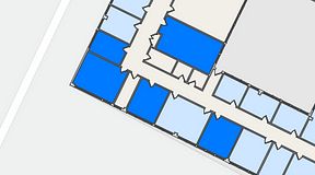 
							Planritning för Quick Office Älvsjö, 5 privata rum, 92 m²