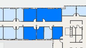 
							Planritning för FirstOffice Arenavägen 33, 5 privata rum, 100 m²