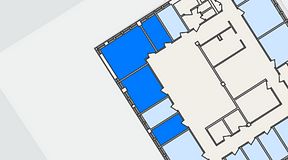 
							Planritning för FirstOffice Kista Time Building, 4 privata rum, 63 m²