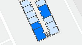 
							Planritning för Easy Office Bromma, 3 privata rum, 70 m²