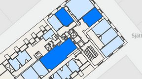 
							Planritning för Spaces Gamla Stan, 3 privata rum, 90 m²