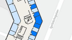 
							Planritning för Technopolis Kista, 4 privata rum, 60 m²