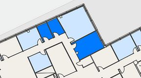 
							Planritning för Spaces Hyllie Vista, 3 privata rum, 40 m²