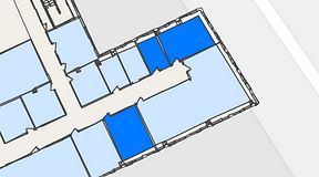
							Planritning för United Spaces Waterfront Klarabergsviadukten, 3 privata rum, 56 m²