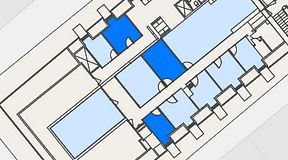 
							Planritning för Spaces Gamla Stan, 3 privata rum, 37 m²