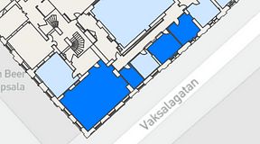 
							Planritning för United Spaces Uppsala, 4 privata rum, 105 m²