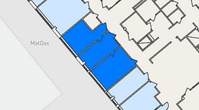 
							Planritning för Regus Hagsätra, 3 privata rum, 43 m²