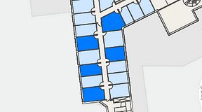 
							Planritning för Regus Rotsunda, 5 privata rum, 96 m²