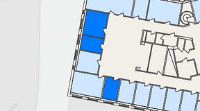 Planritning för THE WORKS Medborgarplatsen, 3 privata rum, 37 m²