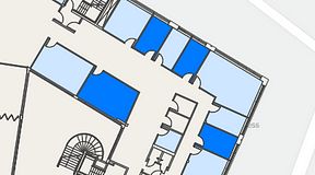 
							Planritning för Spaces Göteborg Gamlestan, 4 privata rum, 53 m²