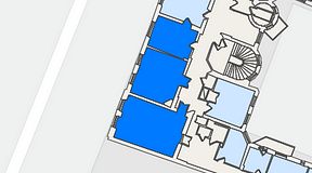 Planritning för Nybrogatan Business Center Nybrogatan 34, 3 privata rum, 90 m²