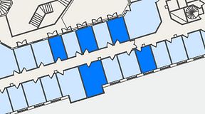 Planritning för Regus Odinsgatan 13, 5 privata rum, 53 m²