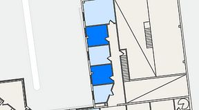 Planritning för Växthuset Elbegatan, 2 privata rum, 25 m²