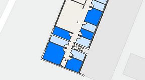 
							Planritning för C/O Tyresö, 5 privata rum, 83 m²