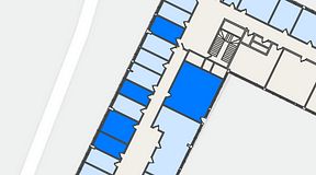 
							Planritning för Quick Office Älvsjö, 5 privata rum, 84 m²