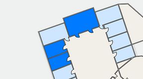 
							Planritning för Quality Office Nacka, 3 privata rum, 44 m²