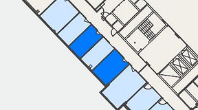 Planritning för FirstOffice Kanalvägen 17, 2 privata rum, 23 m²