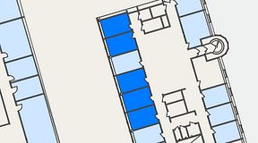 Planritning för Easy Office Spånga, 5 privata rum, 60 m²