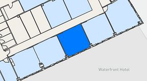 
							Planritning för United Spaces Waterfront Klarabergsviadukten, 1 privata rum, 27 m²