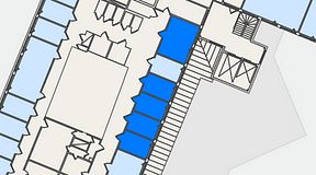 Planritning för FASTOFFICE Johanneslundsvägen 12, 5 privata rum, 49 m²