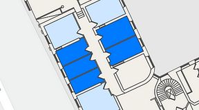 
							Planritning för Convendum Spårvagnshallarna, 5 privata rum, 66 m²