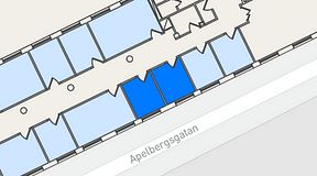 
							Planritning för iOffice Olof Palmes Gata 11, 2 privata rum, 22 m²