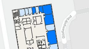 
							Planritning för CoW Hammarby Sjöstad, 5 privata rum, 111 m²