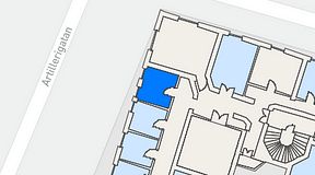 
							Planritning för Quick Office Artillerigatan 6, 1 privata rum, 14 m²