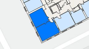 
							Planritning för iOffice Sveavägen, 2 privata rum, 61 m²
