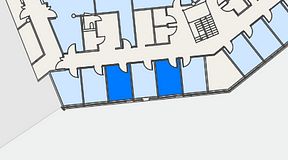 
							Planritning för CoW Älvsjö, 2 privata rum, 20 m²