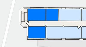
							Planritning för Landskapet Sickla, 3 privata rum, 70 m²