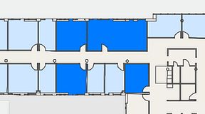 
							Planritning för FirstOffice Arenavägen 33, 4 privata rum, 89 m²