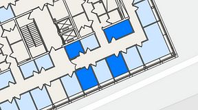 
							Planritning för Spaces Lindholmen, 4 privata rum, 31 m²