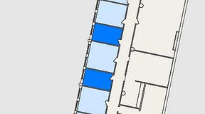 
							Planritning för FASTOFFICE Malmö, 2 privata rum, 20 m²