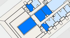 
							Planritning för Spaces Gamla Stan, 5 privata rum, 90 m²