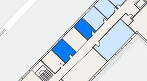 
							Planritning för Dockside Office & Coworking, 2 privata rum, 25 m²